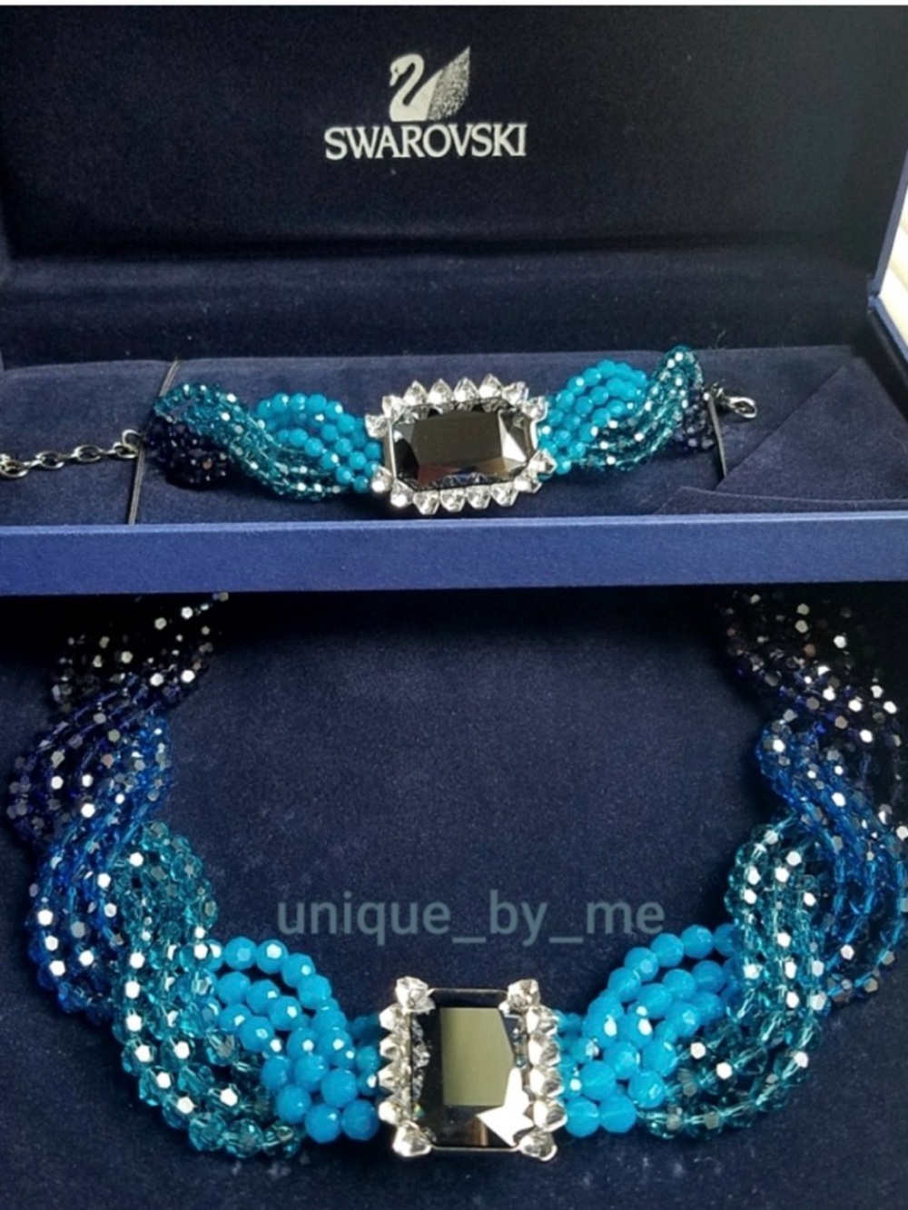 AUTHENTIC Swarovski Player Necklace & Bracelet SET RARE